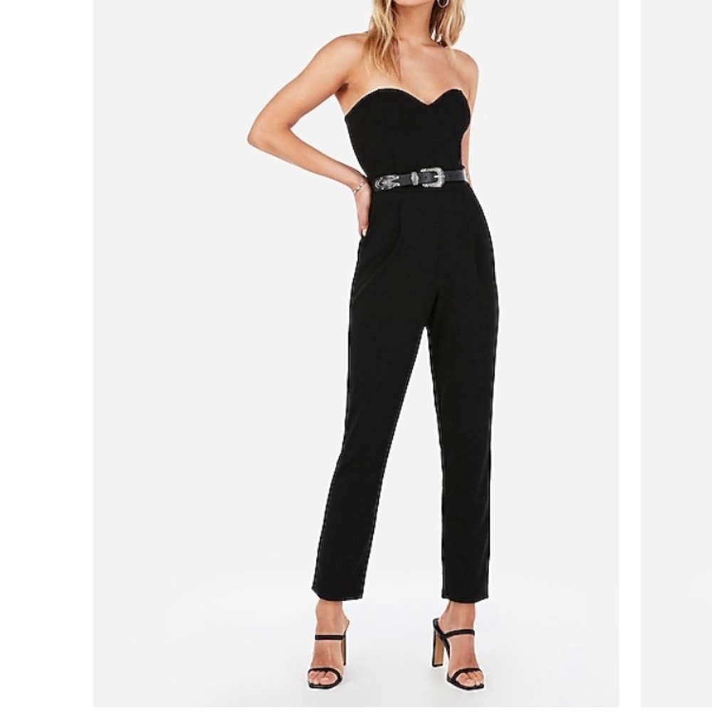 Strapless Sweetheart Neck Jumpsuit